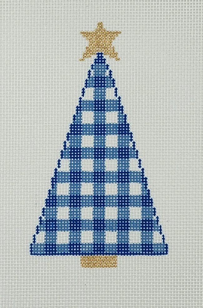 Blue Gingham Christmas Tree