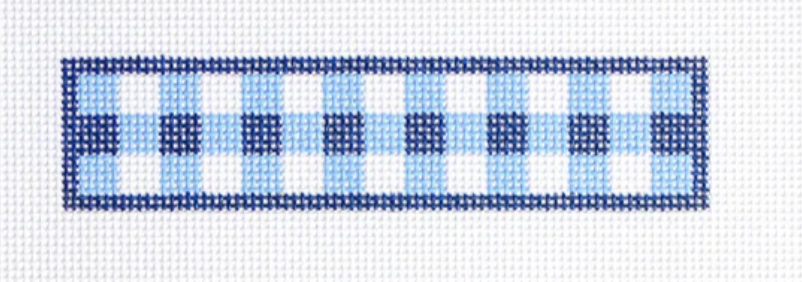 Blue Gingham Key Fob