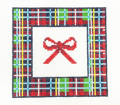 Bow Coaster Holiday Plaid