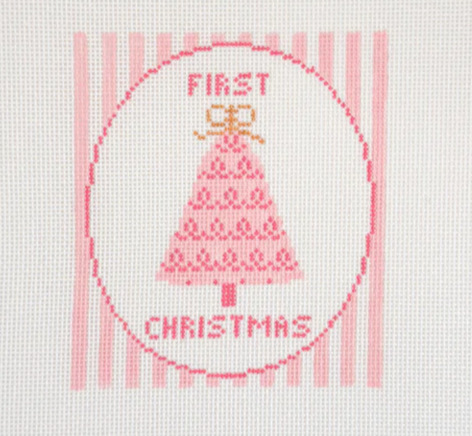 First Christmas Pink Bow Ornament