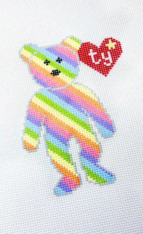 Rainbow Striped Beanie Baby