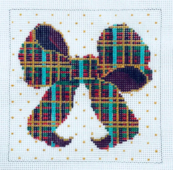 The Collection Plaid Bow Small Square